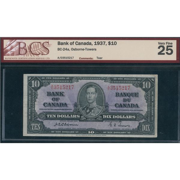 Bank of Canada $10, 1937 - Osborne