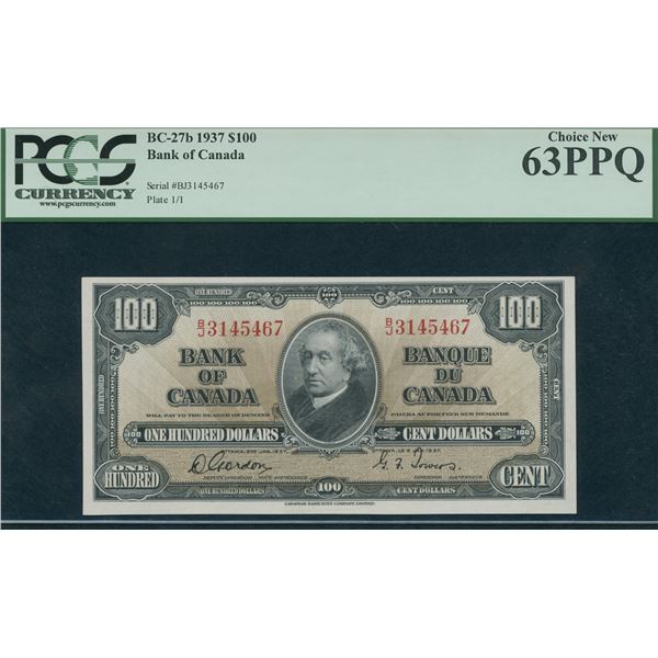 Bank of Canada $100, 1937
