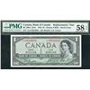 Image 1 : Bank of Canada $1, 1954 - Devil's Face Replacement