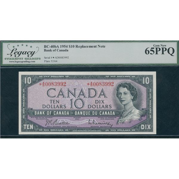 Bank of Canada $10, 1954 - Replacement
