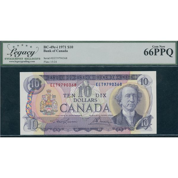 Bank of Canada $10, 1971 - Rare Good Over