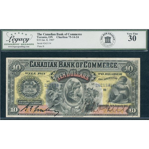 Canadian Bank of Commerce $10, 1907