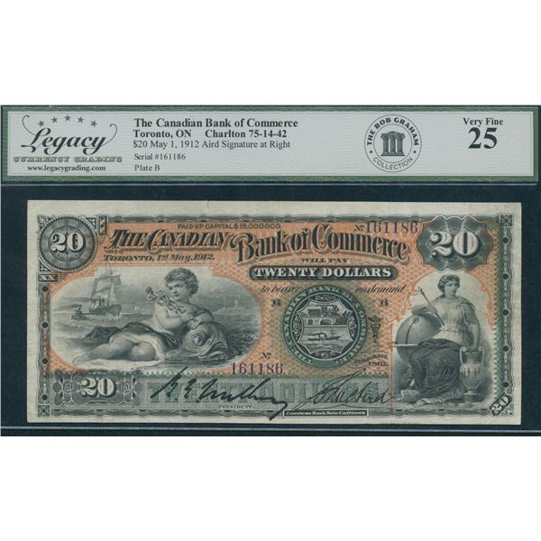 Canadian Bank of Commerce $20, 1912