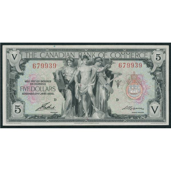 Canadian Bank of Commerce $5, 1935