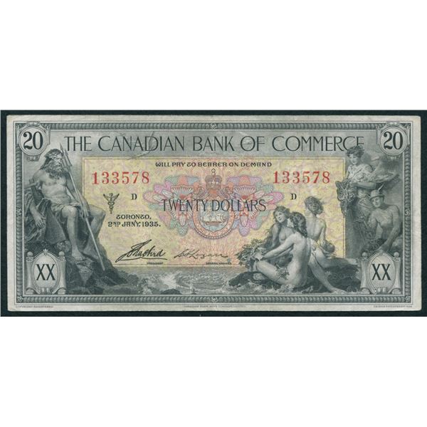 Canadian Bank of Commerce $20, 1935