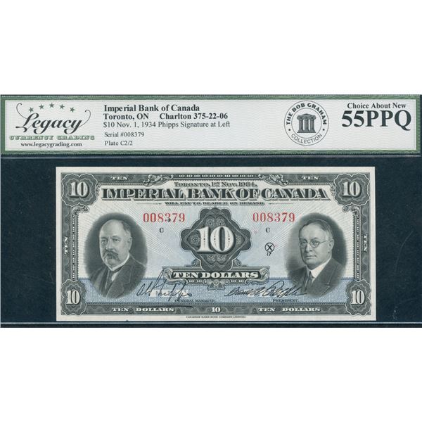 Imperial Bank of Canada $10, 1934