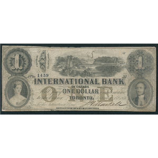 International Bank of Canada $1, 1858