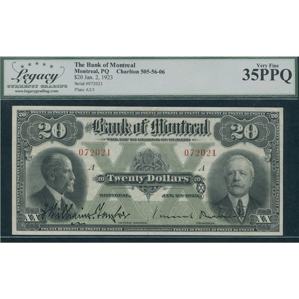 Bank of Montreal $20, 1923