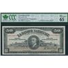 Image 1 : La Banque Nationale $50, 1922 - Specimen