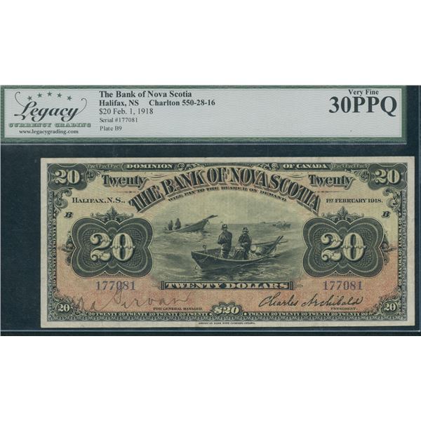 Bank of Nova Scotia $20, 1918