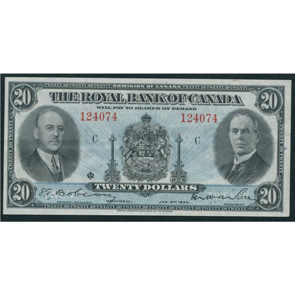 Royal Bank of Canada $20, 1935