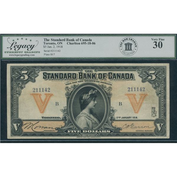 Standard Bank of Canada $5, 1918