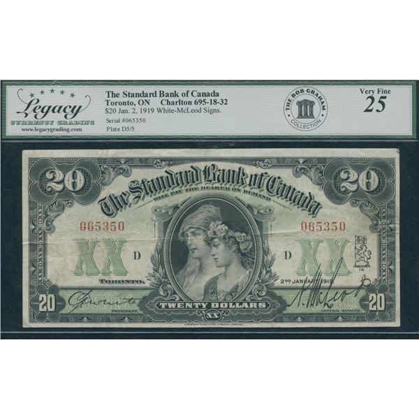 Standard Bank of Canada $20, 1919