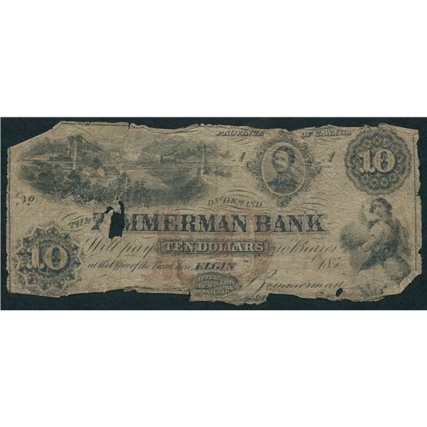 Zimmerman Bank $10, 185_ - Remainder