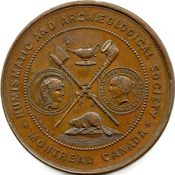 Lr. 1610 Numismatic and Archaeological Society Montreal 1870.