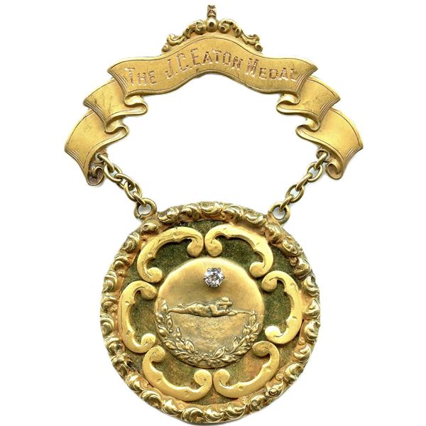 1913 M And F Competition 14K Medal.
