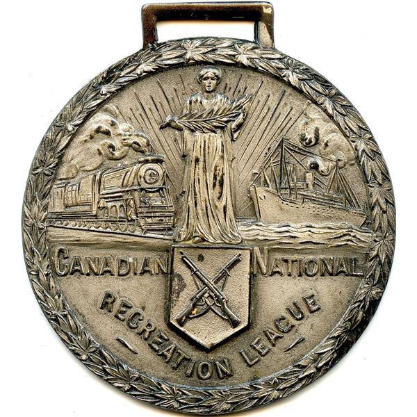 Lot of Five Canadian National Recreation League Medals.