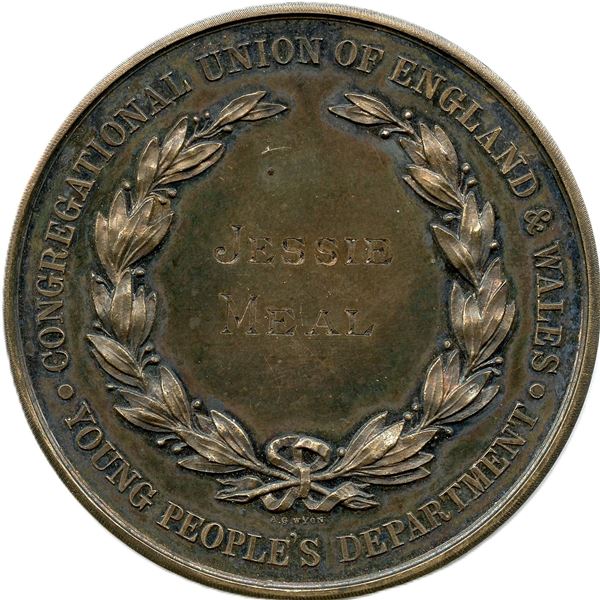 Congregational Union Of England & Wales Young People's Department Medal.