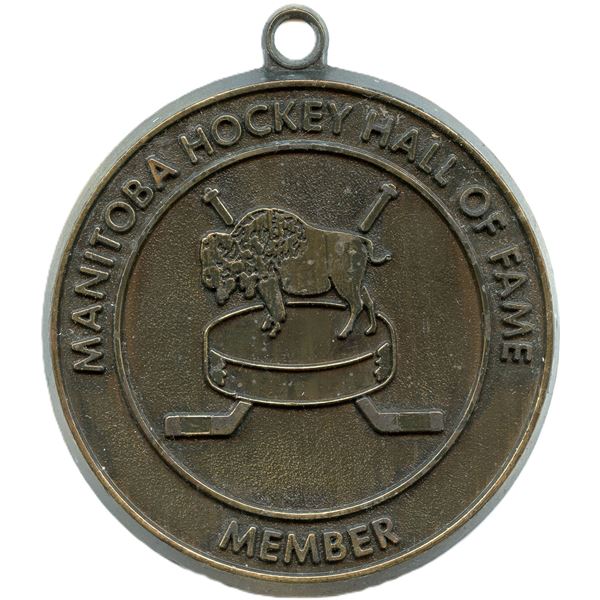 Manitoba Hockey Hall Of Fame Member Medal.