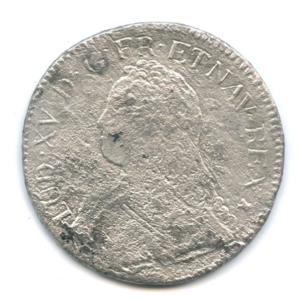 KM # 486.13/ Gad. #321: France 1727 ecu “M” (Toulouse) weight:26.53 g. Grade 4