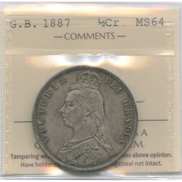 1887 Great Britain 1/2 Crown