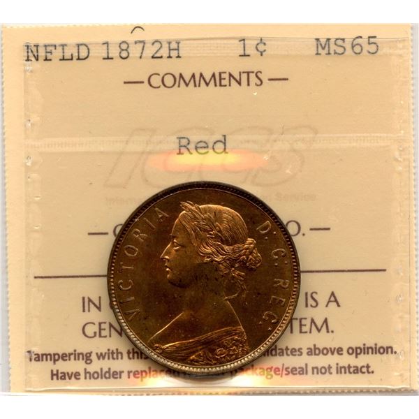 1872H Newfoundland One Cent