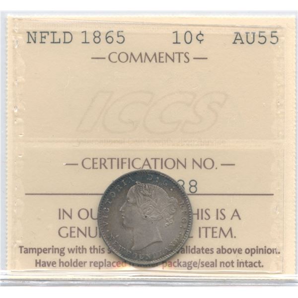 1865 Newfoundland Ten Cents