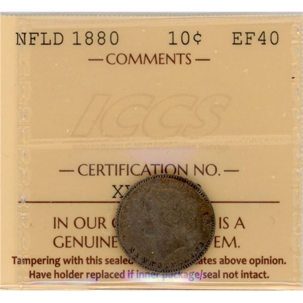 1880 Newfoundland Ten Cents
