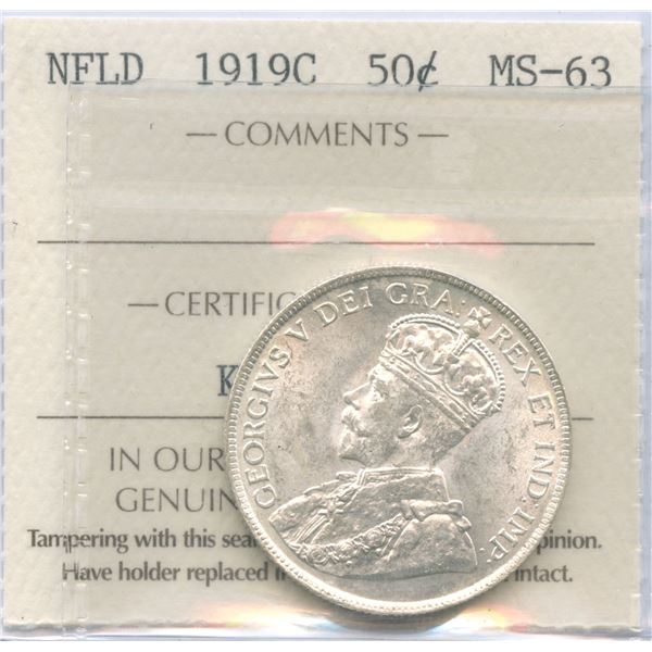 1919C Newfoundland Fifty Cents