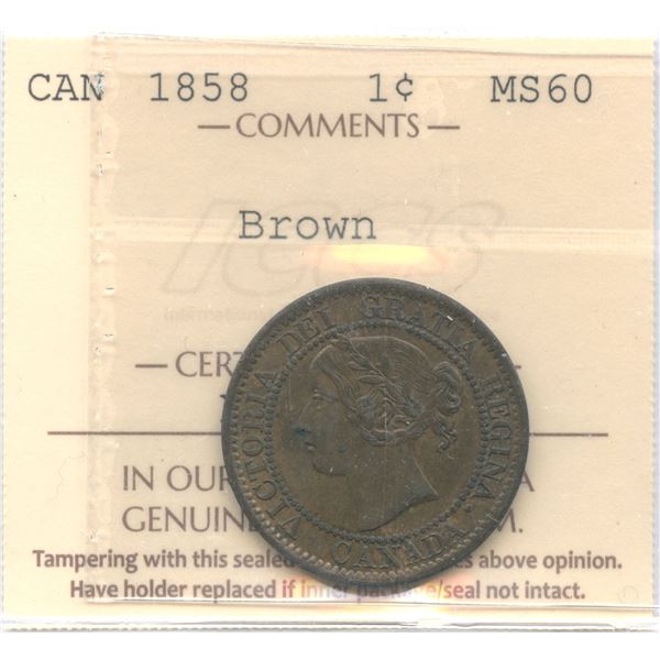 1858 One Cent