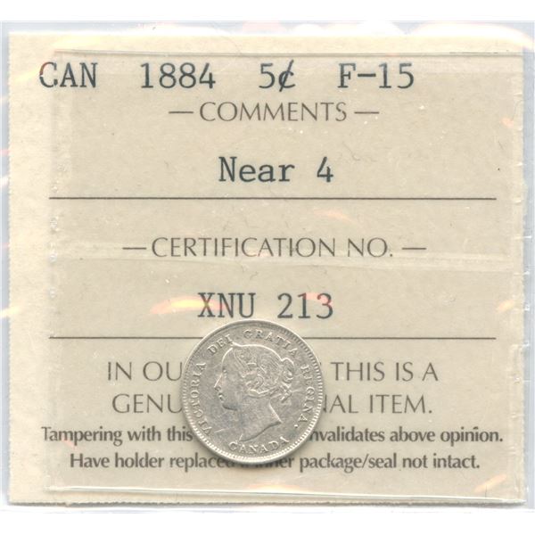 1884 Five Cents - Near 4