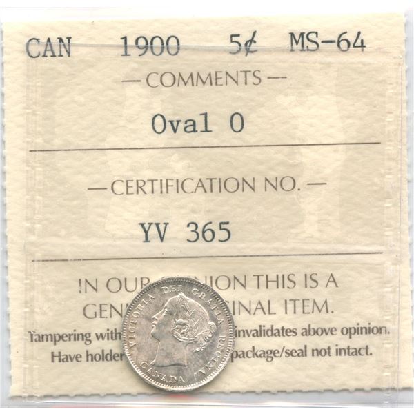 1900 Five Cents