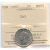 Image 1 : 1947 Five Cents - Dot