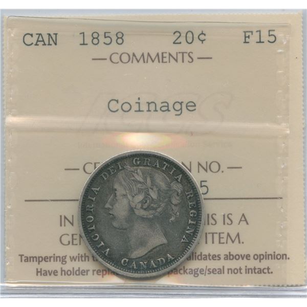 1858 Twenty Cents
