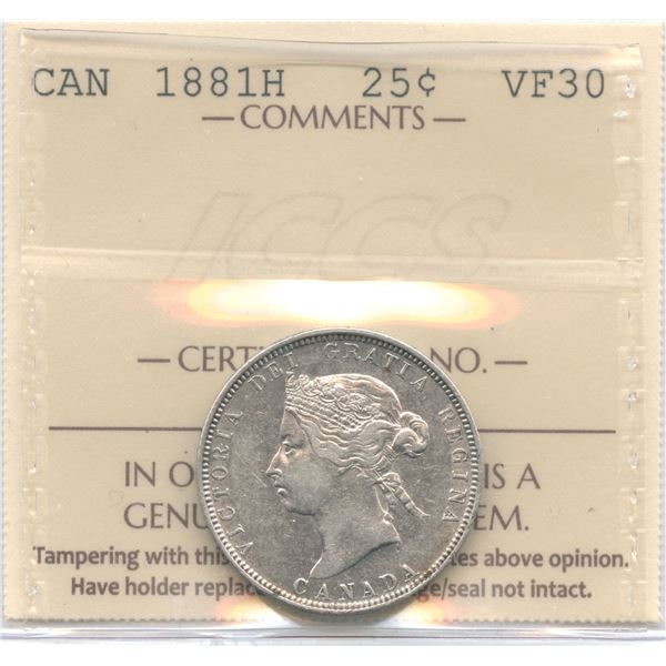 1881H Twenty-Five Cents