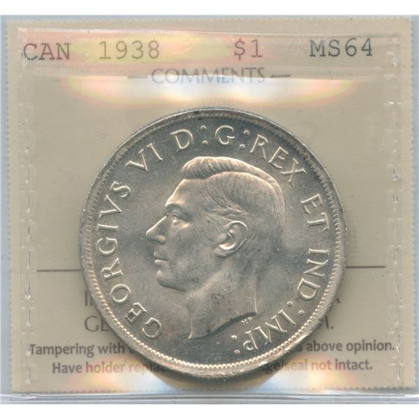 1938 Silver Dollar