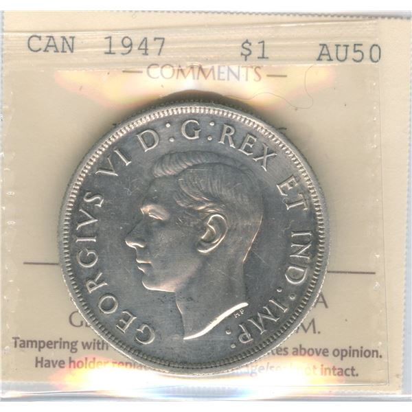 1947 Silver Dollar - Maple Leaf