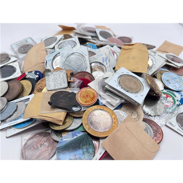 GBA Treasure Chest - Lot of Tokens, Medals, Trade Dollars, ect