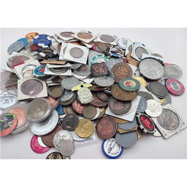 GBA Treasure Chest - Lot of Tokens, Medals, Trade Dollars, ect