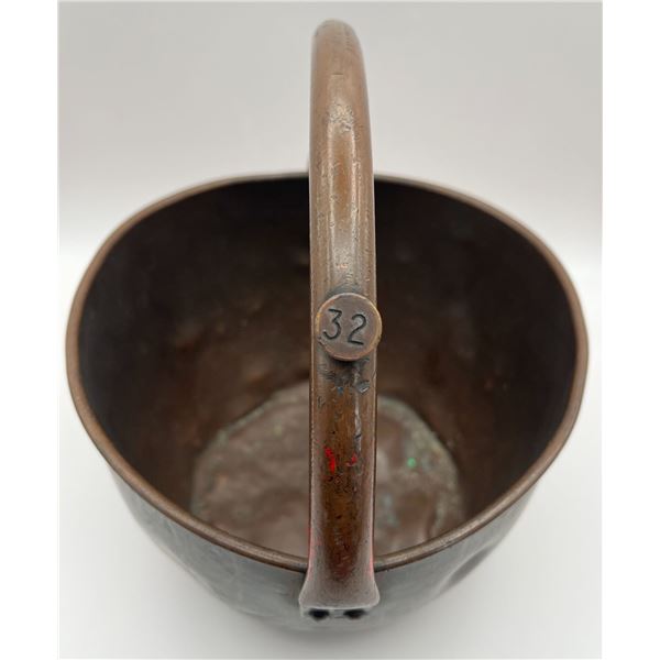 Brass Bucket used at the RCM Refinery for Transporting Gold (#32) Original to 1908.