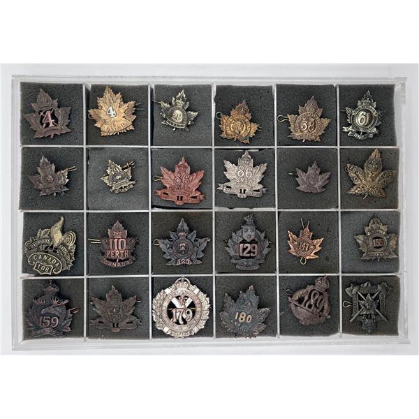 Canadian Military Cap Badges - Lot of 24