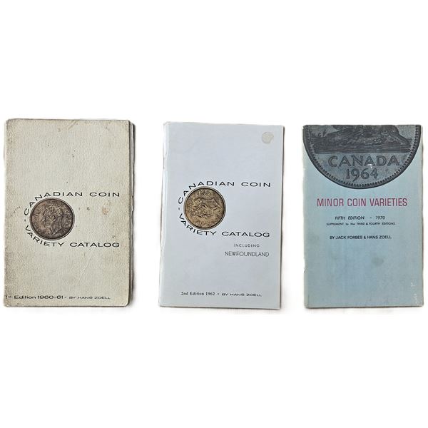 Lot of Three Hans Zoell's References on Error Coins.