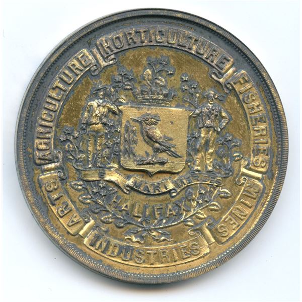 CH-ENSA-12 Annual Provincial Exhibition Halifax Nova Scotia Award Medal. Gilt Copper.