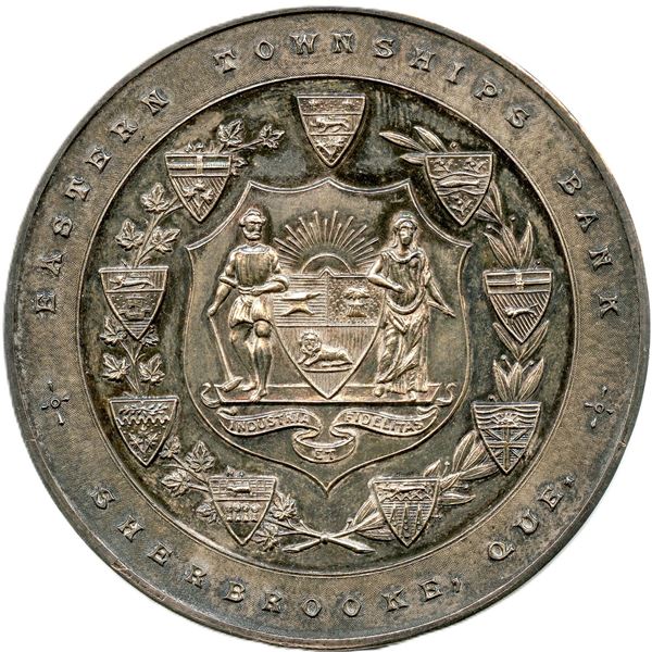 Eastern Townships Bank, Sherbrooke, Quebec Silver Medal, Rare