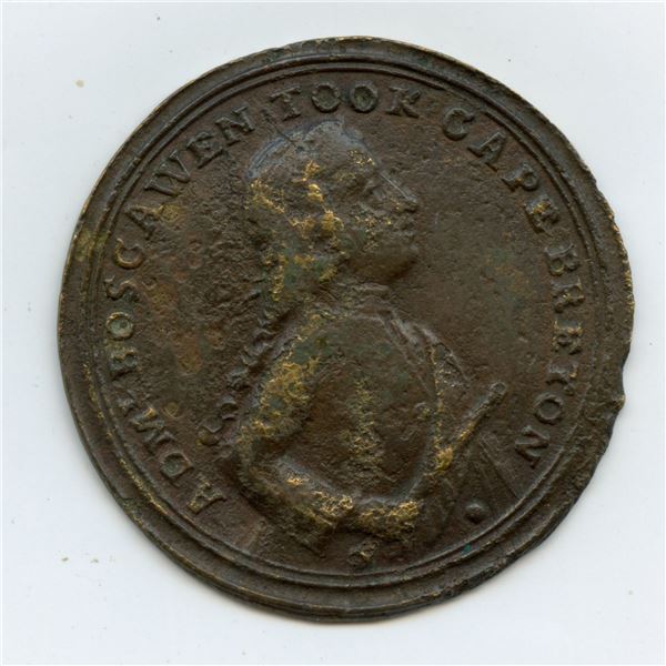 Lr. 853 — Louisbourg Captured. 1758. Pinchbeck.