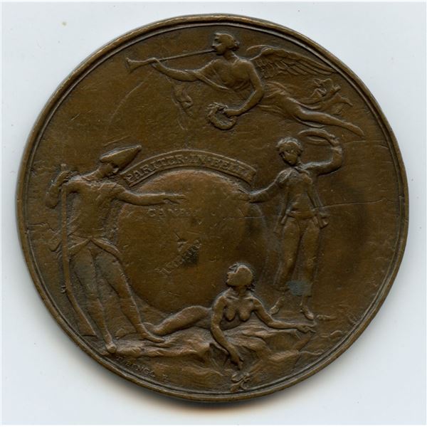 1758 Louisbourg Taken Medal in Bronze