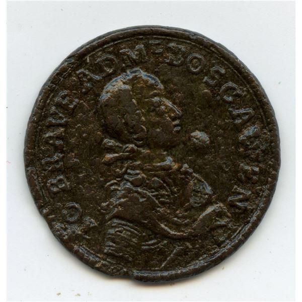 Lr. 855 — Admiral Boscawen Medalet. 1758. Pinchbeck.