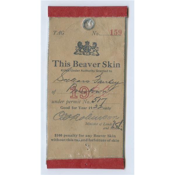 HBC Beaver Skin Tag