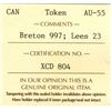 Image 3 : Prince Edward Island Ships Colonies & Commerce Token