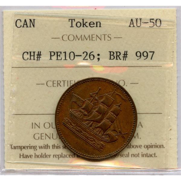 Prince Edward Island Ships Colonies & Commerce Token